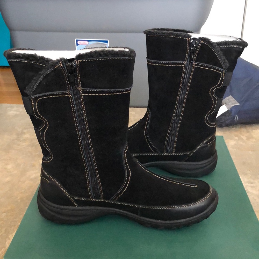 Clarks Bendables Andes Fortune Boots, black 8 wide